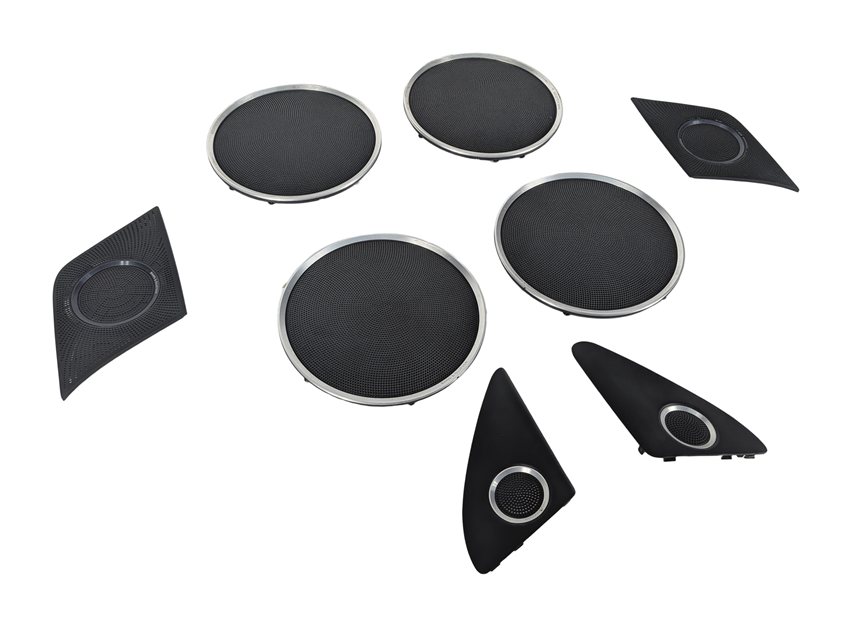 2011 AUDI Q5 (B8 8R) INTERIOR BANG & OLUFSEN SPEAKER GRILLE COVER TRIM SET/8