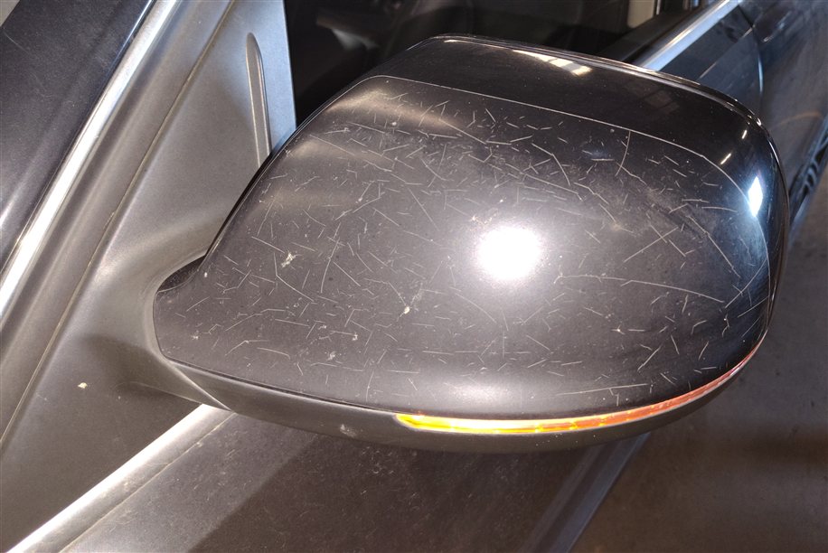 Thumbnail 2: 09-14 AUDI Q5 (8R) LEFT P-FOLD HEAT AUTODIM MEMORY DOOR MIRROR w/ LIGHT (Black)