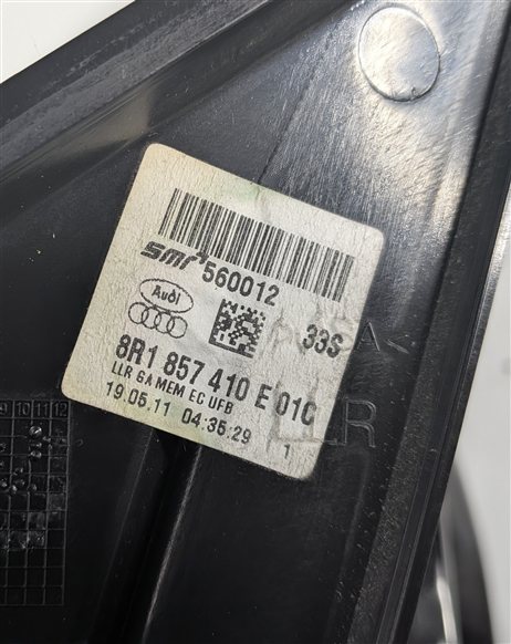 Thumbnail 6: 09-14 AUDI Q5 (8R) RIGHT P-FOLD HEAT AUTODIM MEMORY DOOR MIRROR w/ LIGHT (Black)