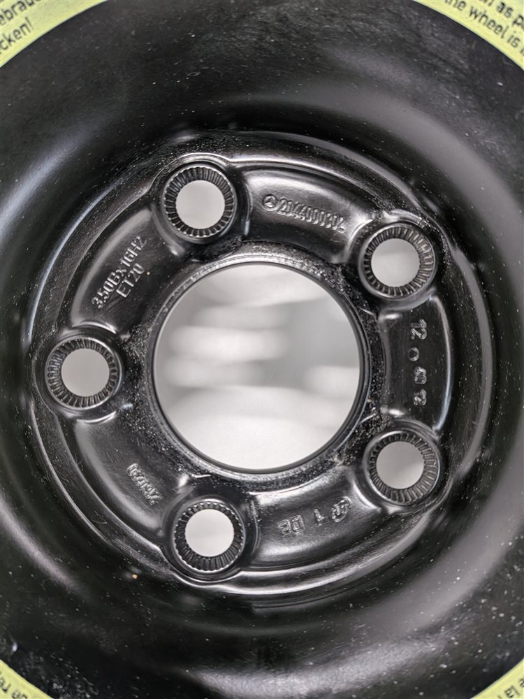 Thumbnail 4: 08-13 MERCEDES C230 C250 C300 C350 (W204) 16x3-1/2 ROADSIDE SPARE TIRE WHEEL RIM