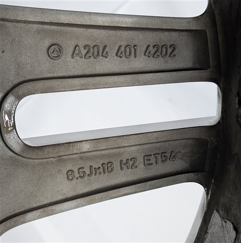 Thumbnail 3: 08-15 MERCEDES BENZ C-CLASS (W204) 18x8.5 REAR 5 DOUBLE 10-SPOKE AMG WHEEL RIM