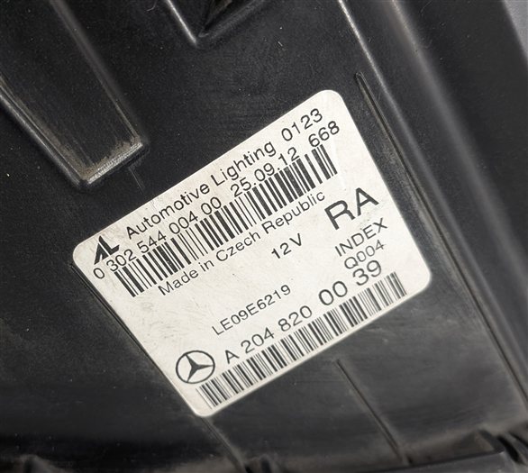 Thumbnail 7: 2012-2015 MERCEDES BENZ C250 C300 C350 (W204) RIGHT PASSENGER HALOGEN HEADLIGHT