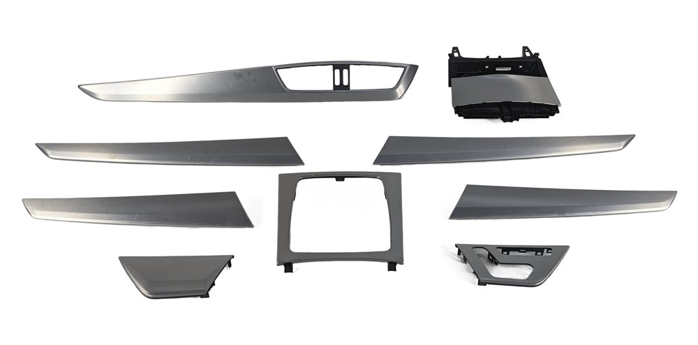 Thumbnail 2: 2013 MERCEDES C250 W204 INTERIOR DOOR DASH CENTER CONSOLE TRIM SET/9 (Aluminum)