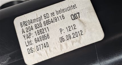 Thumbnail 7: 2013 MERCEDES C250 W204 FRONT RIGHT PASSENGER DASH HEAT AIR AC HVAC VENT (Black)