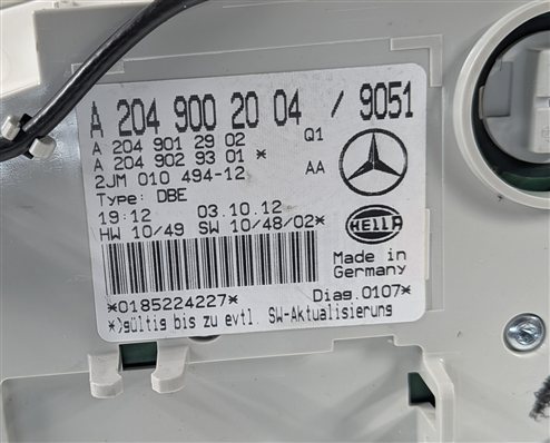Thumbnail 5: 2013 MERCEDES C250 W204 FRONT ROOF DOME COURTESY MAP READING LIGHT LAMP (Black)
