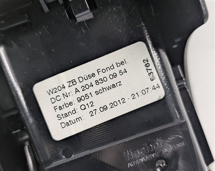 Thumbnail 6: 2013 MERCEDES C250 (W204) REAR CENTER CONSOLE HEAT AIR AC HVAC VENT (Black)
