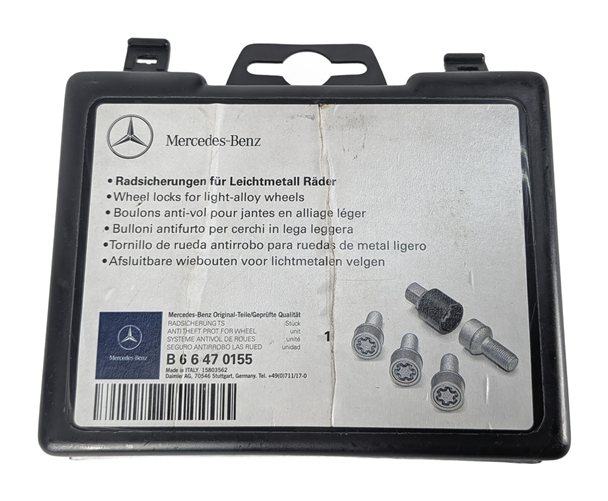Thumbnail 2: 2013 MERCEDES C250 W204 WHEEL TIRE RIM LOCK LUG BOLT NUT SET/4 w/KEY ADAPTER