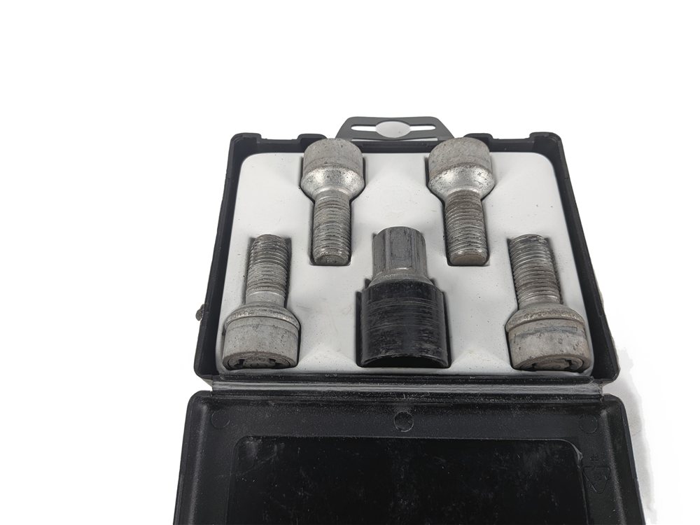 Thumbnail 3: 2013 MERCEDES C250 W204 WHEEL TIRE RIM LOCK LUG BOLT NUT SET/4 w/KEY ADAPTER