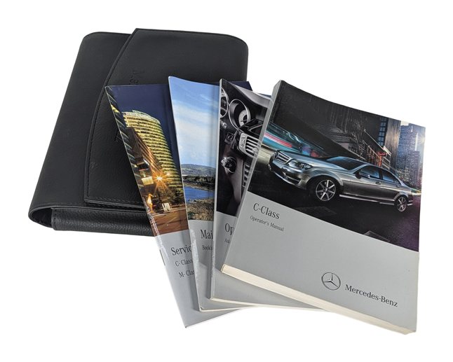 2013 MERCEDES C250 W204 1.8L OWNER'S MANUAL BOOKLET DOCUMENT KIT SET/4 w/CASE