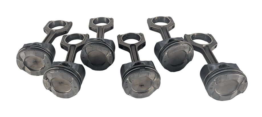 Thumbnail 1: 2010-2014 BMW 1/3/4/5/6/7/X1/X3/X5/X6 3.0L N55 TURBO ENGINE PISTON & ROD SET 6