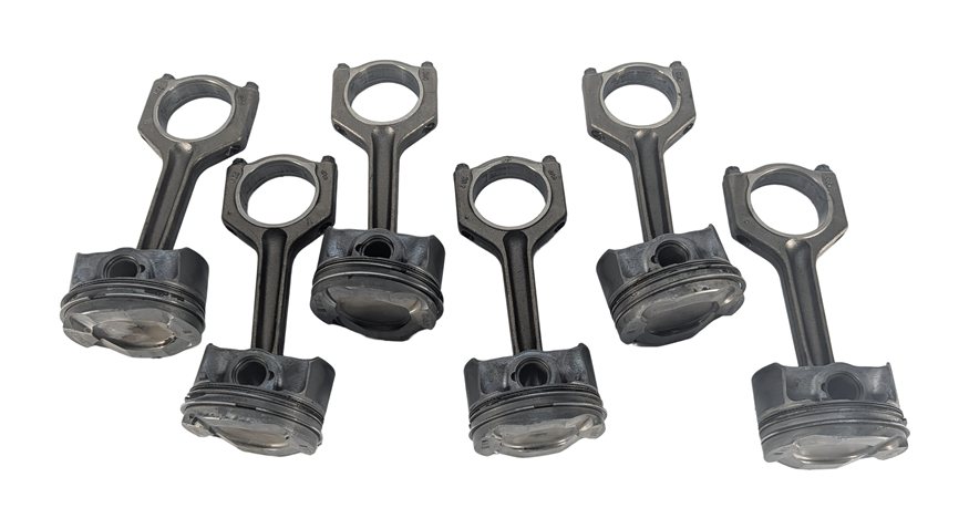 Thumbnail 2: 2010-2014 BMW 1/3/4/5/6/7/X1/X3/X5/X6 3.0L N55 TURBO ENGINE PISTON & ROD SET 6