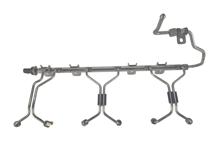 Thumbnail 1: 2011 BMW 535i F10 3.0L N55 ENGINE HIGH PRESSURE FUEL RAIL w/ SENSOR