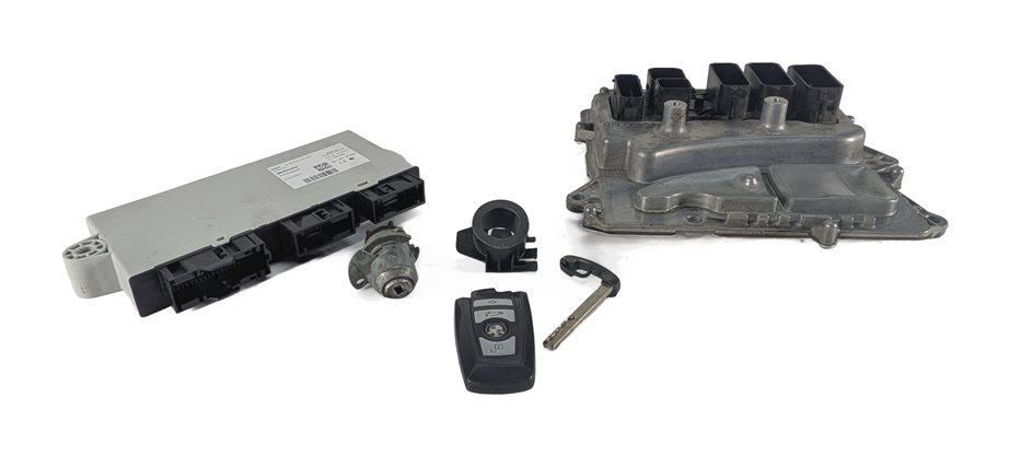 Thumbnail 2: BMW 10-11 535iGT, 2011 535i & X3 3.0L N55 ENGINE ECM DME CAS-4 MODULE KEY SET