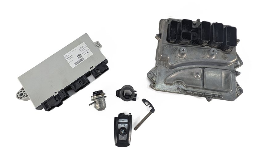 Thumbnail 3: BMW 10-11 535iGT, 2011 535i & X3 3.0L N55 ENGINE ECM DME CAS-4 MODULE KEY SET