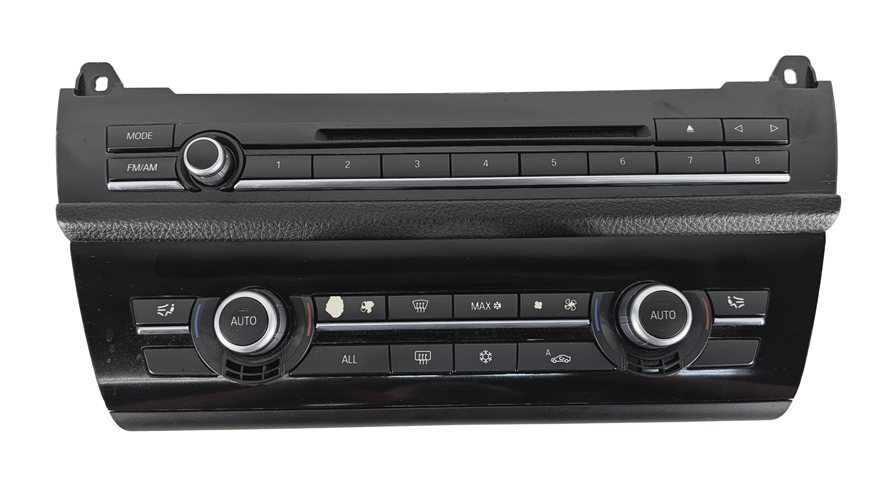 11-16 BMW 5 M5 SERIES (F10) HEATER A/C TEMPERATURE & RADIO CONTROL PANEL (BLACK)