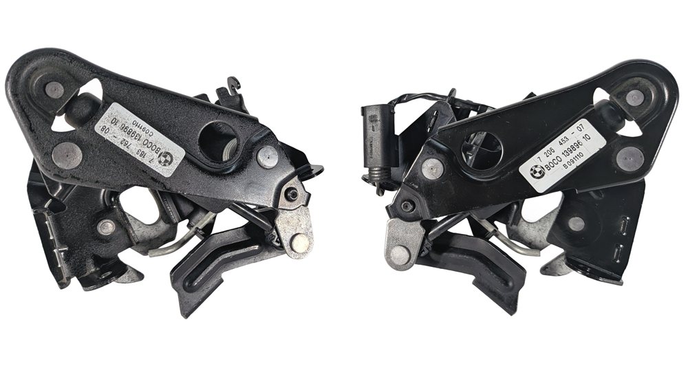 2011 BMW 535i (F10) FRONT HOOD LID LOCK LATCH CABLE LEFT/RIGHT SET/2