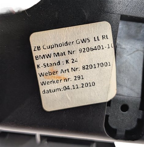 Thumbnail 8: 2011 BMW 528i 535i 550i (F10) FRONT CENTER CONSOLE SHIFT TRIM CUP HOLDER