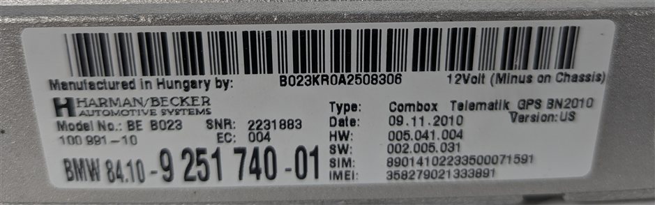 Thumbnail 6: 2009-2011 BMW 328i 335i 535i 750i 760i (E60 E90 F10 F01) MULF 2 SVS BASIS MODULE