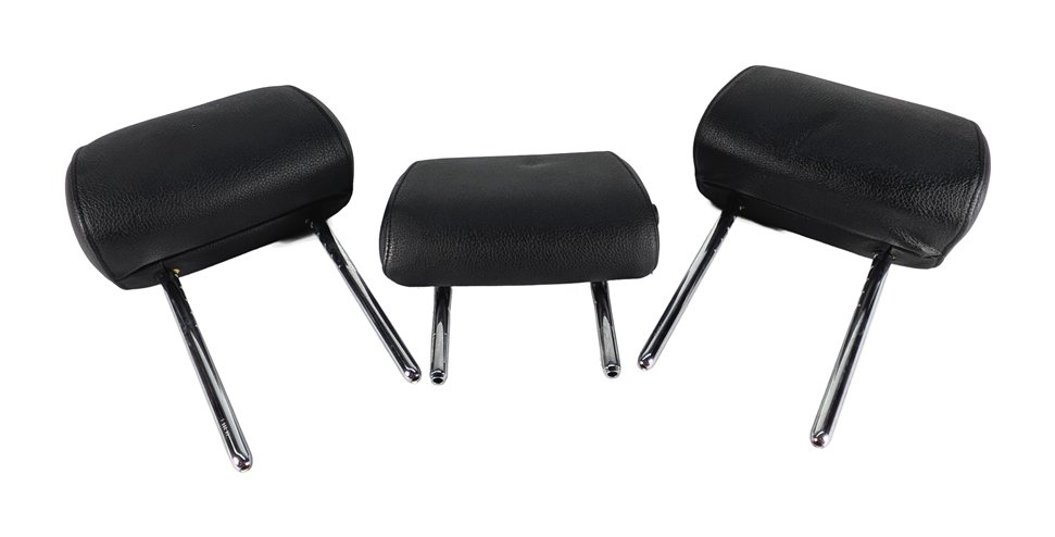 11-13 BMW 5 SERIES GT (F07 F10) REAR LEFT CENTER RIGHT SEAT HEADREST SET (BLACK)