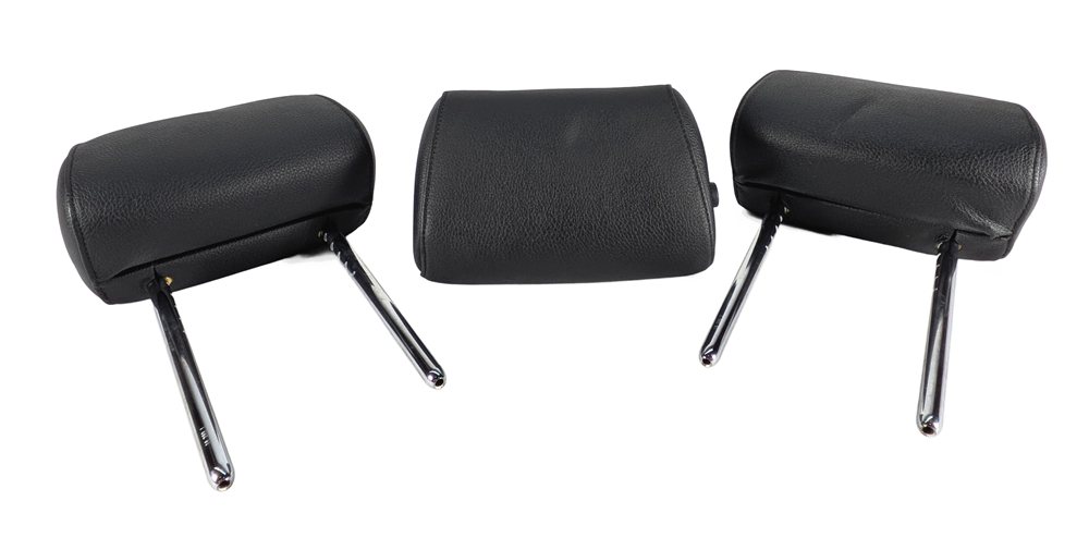 Thumbnail 2: 11-13 BMW 5 SERIES GT (F07 F10) REAR LEFT CENTER RIGHT SEAT HEADREST SET (BLACK)