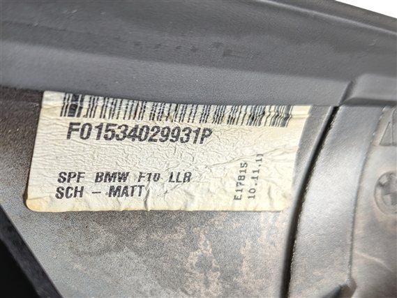 Thumbnail 7: 11-12 BMW 528i 535i 550i (F10) RIGHT P-FOLD AUTODIM MEMORY DOOR MIRROR(Havanna)