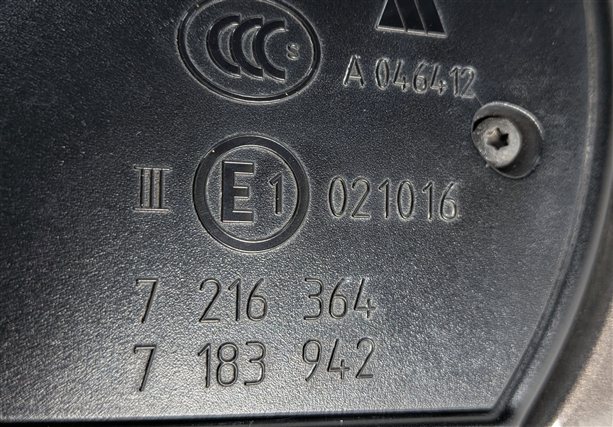 Thumbnail 9: 11-12 BMW 528i 535i 550i (F10) RIGHT P-FOLD AUTODIM MEMORY DOOR MIRROR(Havanna)