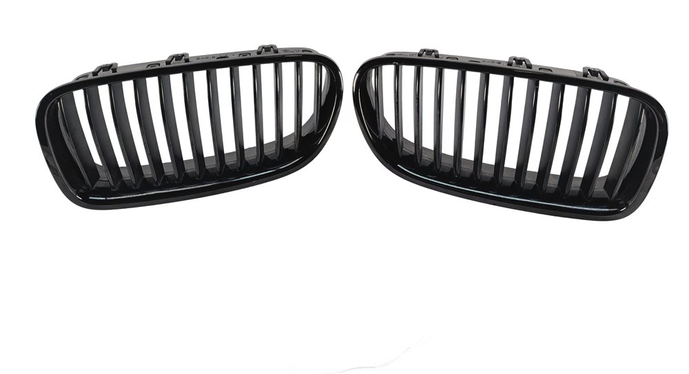 2011-2013 BMW 528i 535i 550i M5 (F10) FRONT HOOD VENT GRILLE SET-2 (BLACK)