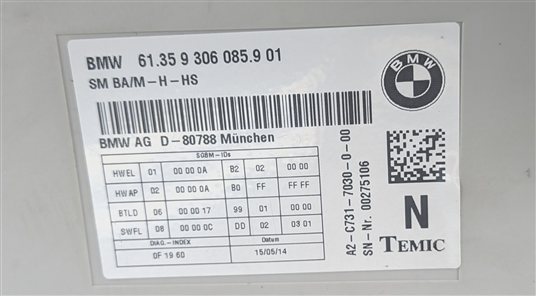Thumbnail 5: 14-19 BMW 328i 330i 335i 428i 430i 440i M3 M4 X5 X6 FRONT MEMORY SEAT MODULE