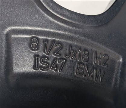 Thumbnail 4: 16-19 BMW 3 4 SERIES F30 F31 F32 18x8.5 REAR V-SPOKE GRAY WHEEL RIM