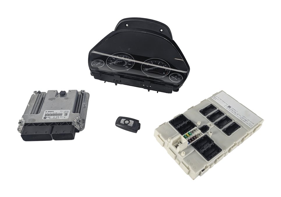 14-17 BMW 328i X3 (F25 F30) 2.0L N47T DIESEL ECM DME IMMOBILIZER MODULE KEY SET