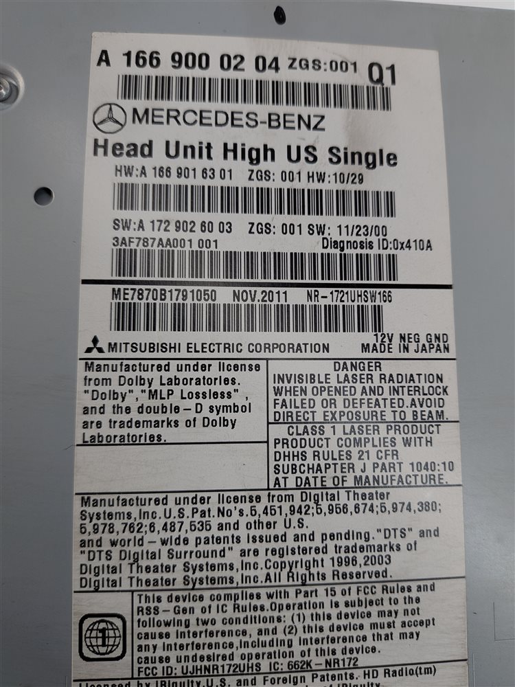 Thumbnail 11: 2012 MERCEDES ML350 ML550 ML63 AMG (W166) RADIO STEREO GPS NAVIGATION RECEIVER