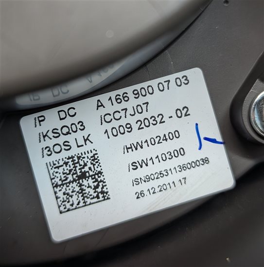 Thumbnail 8: 2012 MERCEDES ML CLASS W166 STEERING COLUMN COMBINATION SWITCH TURN CRUISE SHIFT