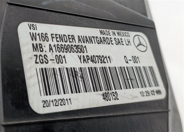 Thumbnail 8: 12-15 MERCEDES ML CLASS (W166) LEFT DRIVER REAR LED TAILLIGHT BRAKE LIGHT LAMP