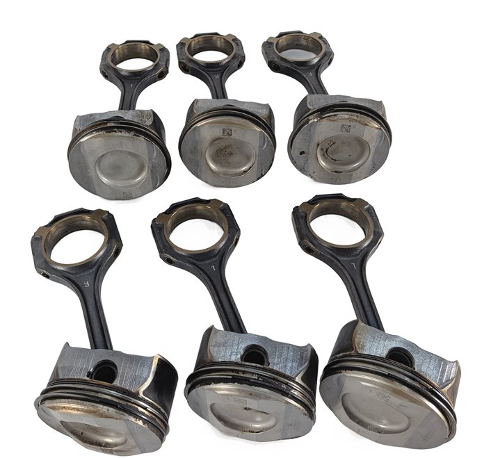 Thumbnail 2: 12-18 MERCEDES C E GLE GLK ML SLK (W212 W204 X204 W166 R172) 3.5L PISTON SET-6