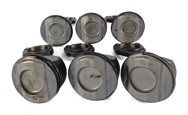 Thumbnail 3: 12-18 MERCEDES C E GLE GLK ML SLK (W212 W204 X204 W166 R172) 3.5L PISTON SET-6