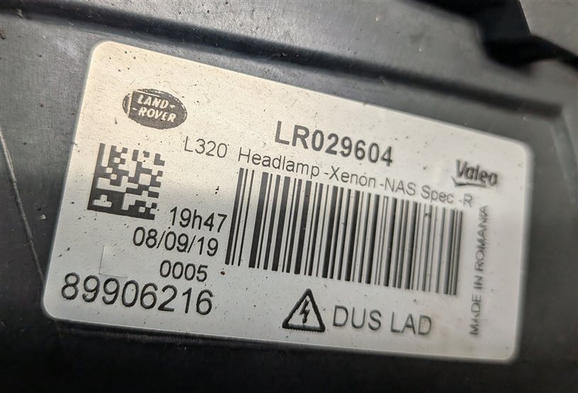 Thumbnail 10: 10-11 RANGE ROVER SPORT (L320) RIGHT PASSENGER HID XENON HEADLIGHT LIGHT LAMP
