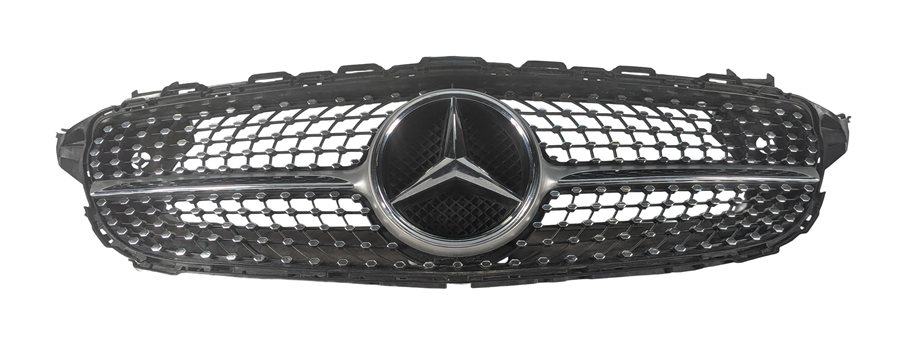 Thumbnail 2: 15-18 MERCEDES C CLASS W205 FRONT UPPER DIAMOND GRILLE w/SURROUND CAMERA
