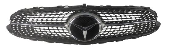 Thumbnail 4: 15-18 MERCEDES C CLASS W205 FRONT UPPER DIAMOND GRILLE w/SURROUND CAMERA