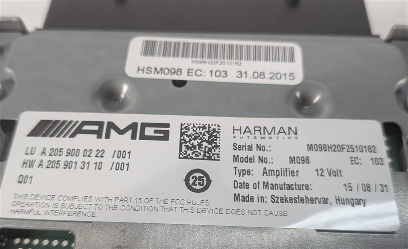 Thumbnail 6: 2016 MERCEDES C450 (W205) BURMESTER AMG AUDIO AMPLIFIER AMP MODULE