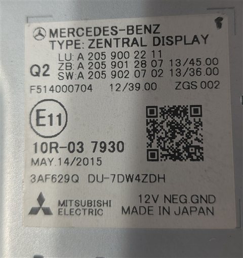 Thumbnail 7: 15-17 MERCEDES C GLC CLASS W205 X253 COMAND GPS NAV TV DISPLAY SCREEN