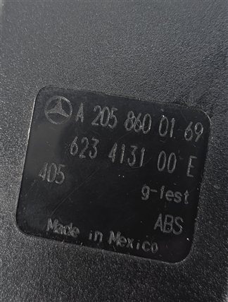 Thumbnail 6: 15-21 MERCEDES C GLC (W205 X253) FRONT RIGHT PASSENGER SEATBELT RECEIVER (BLACK)