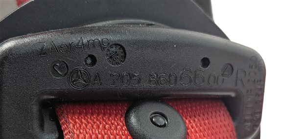 Thumbnail 6: 15-19 MERCEDES C GLC CLASS (W205 X253) RIGHT FRONT SEATBELT RETRACTOR (Red)