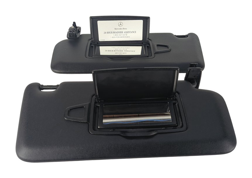 Thumbnail 2: 15-17 MERCEDES C300 C350 C400 C450 (W205) LEFT & RIGHT SUNVISOR SET 2 (Black)