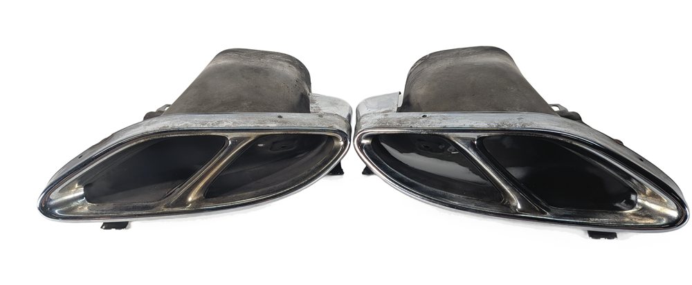 Thumbnail 2: 2016 MERCEDES C450 W205 REAR EXHAUST MUFFLER TIP FINISHER SET/2 CHROME