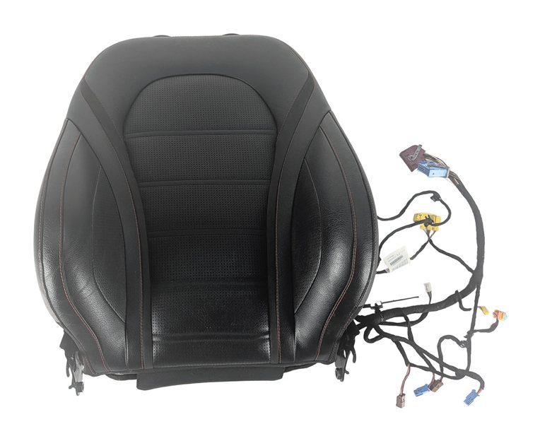 Thumbnail 4: 2016 MERCEDES C450 W205 FRONT LEFT DRIVER UPPER HEATED SEAT BACK CUSHION (Black)