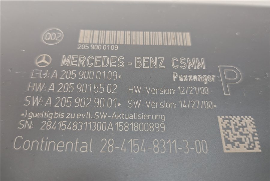 Thumbnail 5: 2016 MERCEDES C450 (W205) FRONT RIGHT PASSENGER SEAT CONTROL MODULE COMPUTER