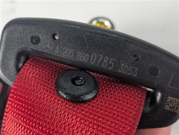 Thumbnail 5: 2016 MERCEDES C450 W205 REAR LEFT SEATBELT RETRACTOR (Red)