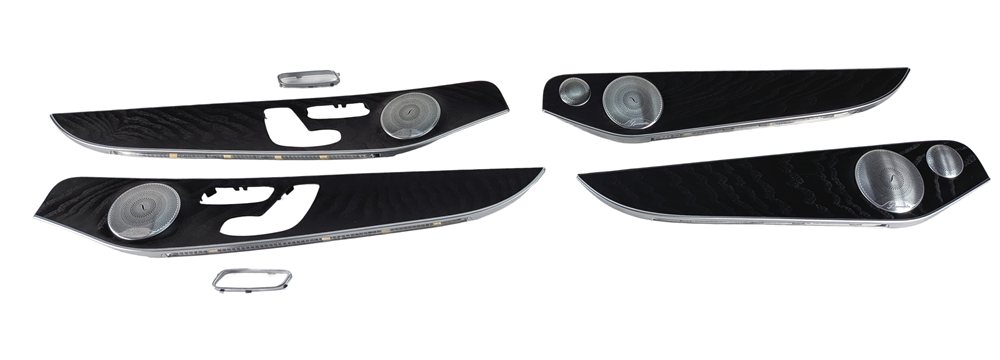 2016 MERCEDES C450 W205 BURMESTER SPEAKER GRILLE COVER SET/4 (Black Ash)