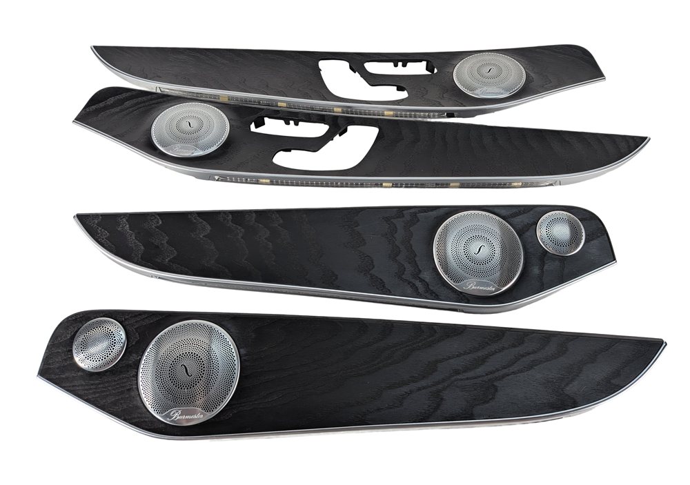 Thumbnail 2: 2016 MERCEDES C450 W205 BURMESTER SPEAKER GRILLE COVER SET/4 (Black Ash)