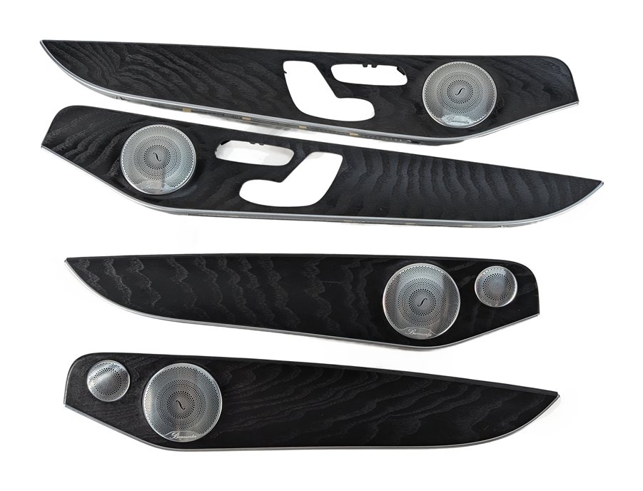 Thumbnail 3: 2016 MERCEDES C450 W205 BURMESTER SPEAKER GRILLE COVER SET/4 (Black Ash)